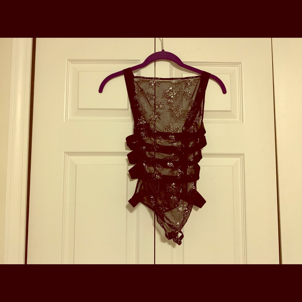 Victoria Secret Sheer Black Teddy Size S